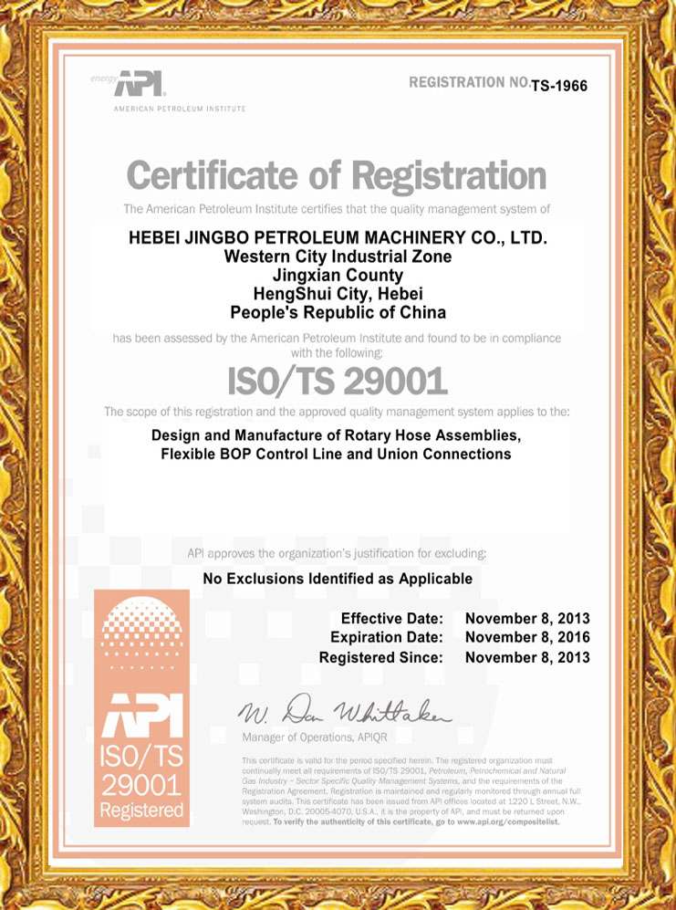 API ISO TS 29001